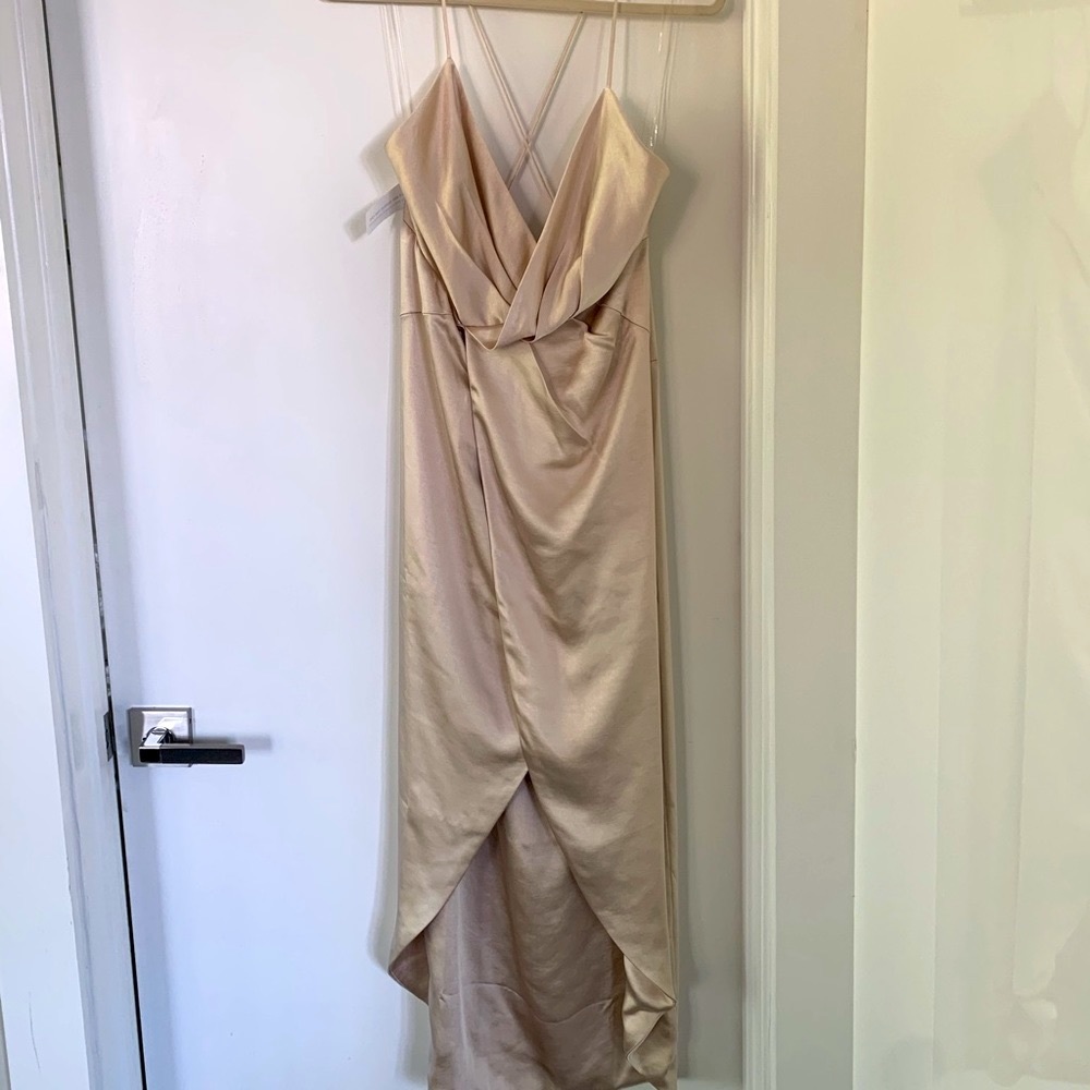 NWT Fame & Partners Jami Dress, Sz 8 in Champagne